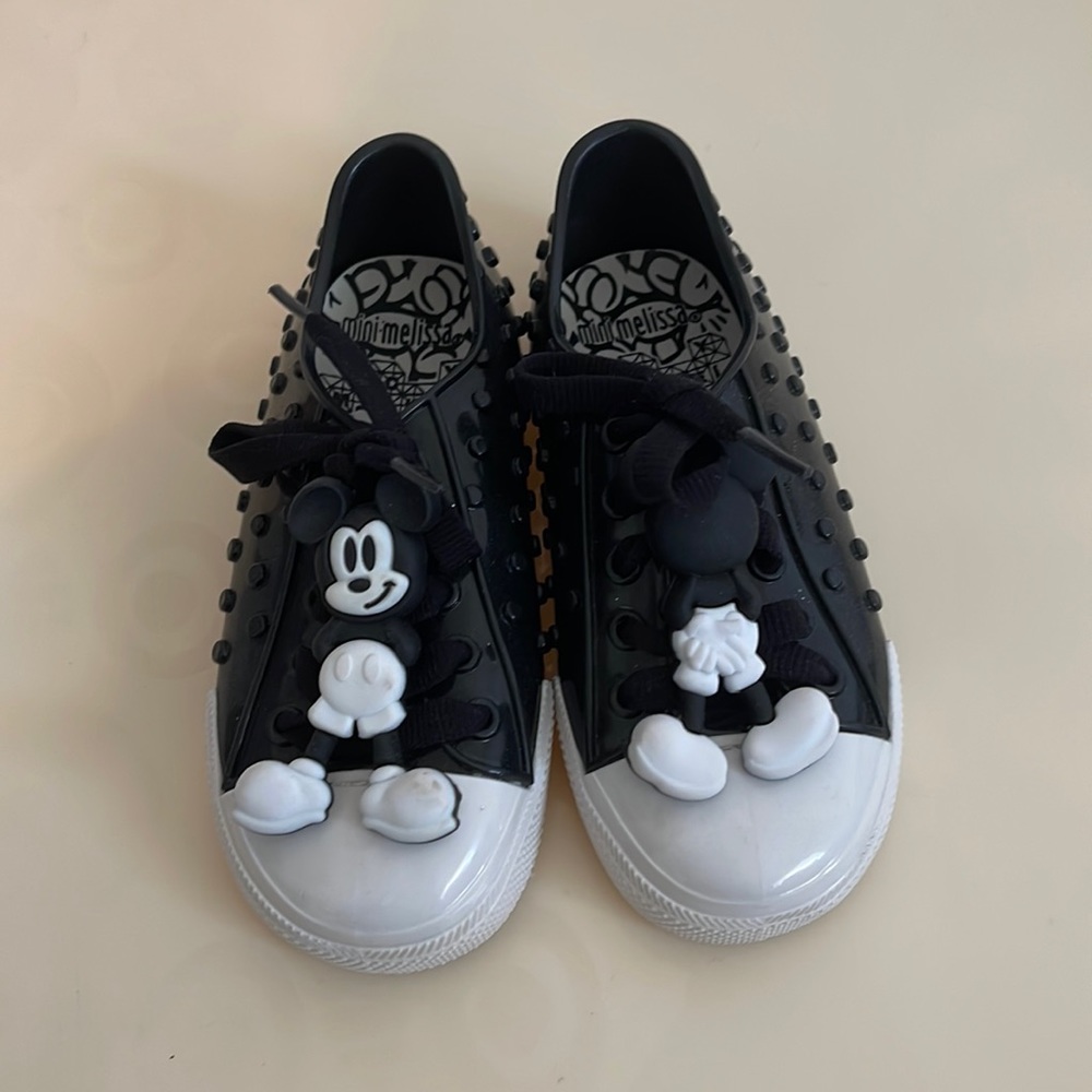 Mini Melissa Black Mickey Mouse Shoes- Unisex